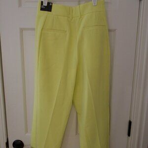 Bright yellow high rise dress pants